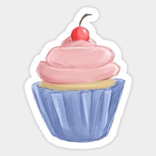 Pretty Pink Cupcake Sticker